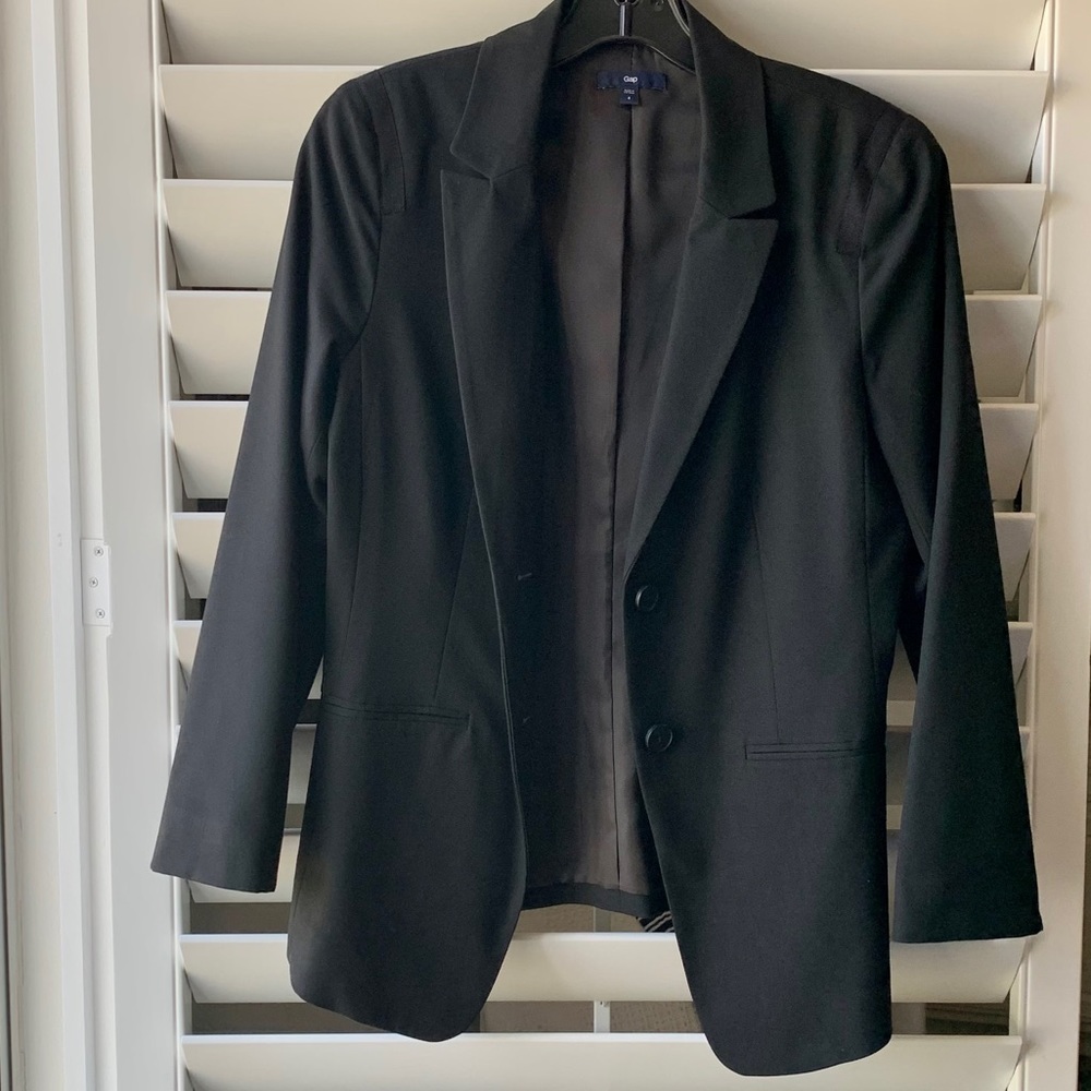 Gap Black Lined Fitted Blazer Jacket - image 6